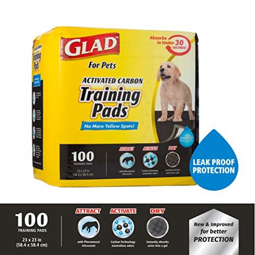 Glad for Pets Black Charcoal Puppy Pads | Puppy Potty Training Pads That ABSORB 
