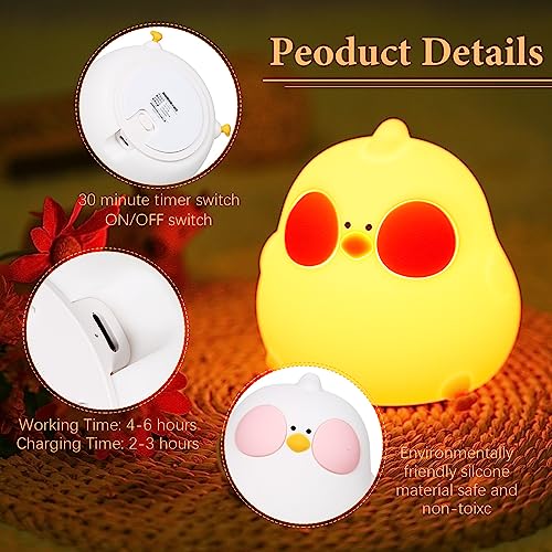Lámpara de Mesa de Noche Pollito RGB Recargable miniatura 4