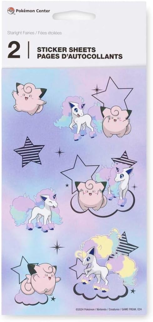 Pokémon Center: Starlight Fairies Sticker Sheets (2-Pack)
