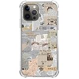 Retro Vintage Vibes Aesthetic Newspaper Collage Case Compatible with iPhone 11 Pro Max, Trendy Cool...
