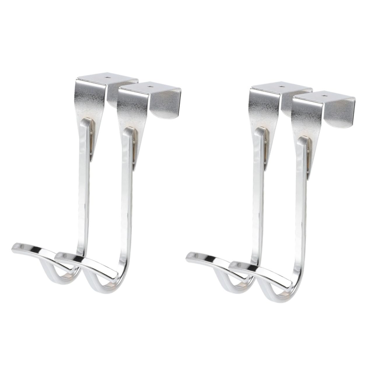 Levemolo 2sets Over The Door Hanger Multi-Functional Hooks Iron Coathanger Strong Load-Bearing Bathroom Kitchen Organizer 2pcs*2