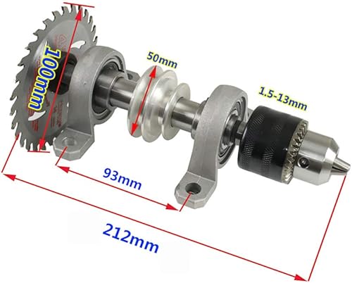 Miniatura 2 de Teniendo asiento polea banco sierra taladro carpintería Torno rotatorio DIY máquina de cuentas de corte husillo Chuck