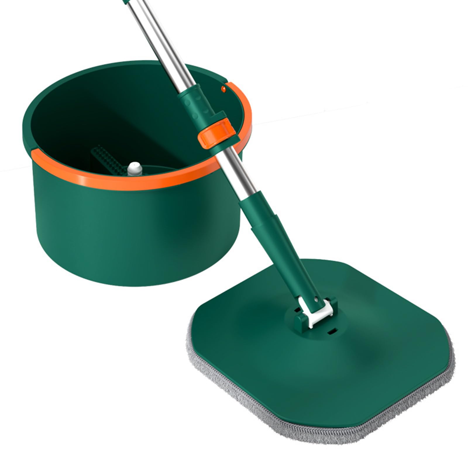 Hhhxkkuo Flat Mop System, Microfiber Mop And Bucket Set,Green, Commercial & Household Flat Mop with 8 Mop Cloths