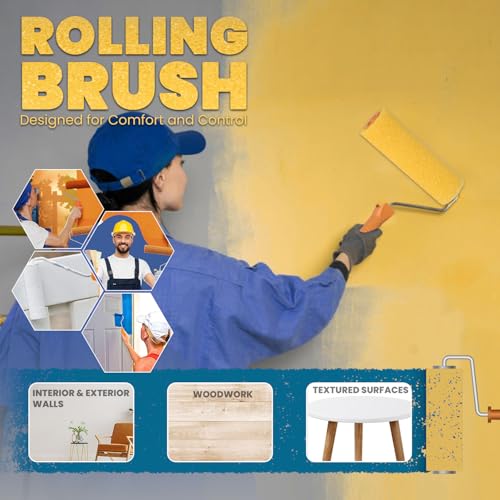 Image of The Decor Co. Texture Roller 9 Inch for Wall Decroation Wall Art Painting Tools (Random Colors)
