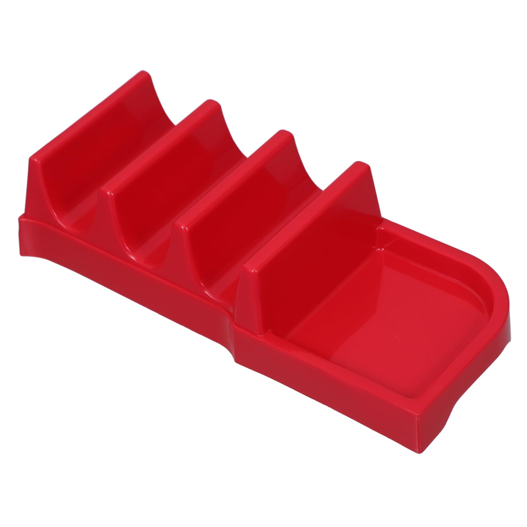 KICHOUSE Plastic Taco Holder Stand Tray Plate Fiesta Taco Tray Holder Snack Plate Tacos Bars Serving Dishes for Party Platters Rack Set of 4