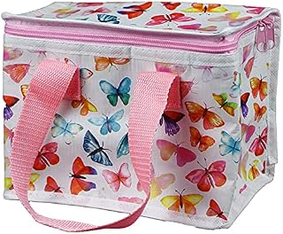 Puckator Reusable Pick of The Bunch Butterfly House Lunch Bag Cooler Bag, RPET Recycled Plastic Bottles, Home Office School Travel Camping Picnic, Mixed, Height 17cm Width 20cm, Depth 13cm