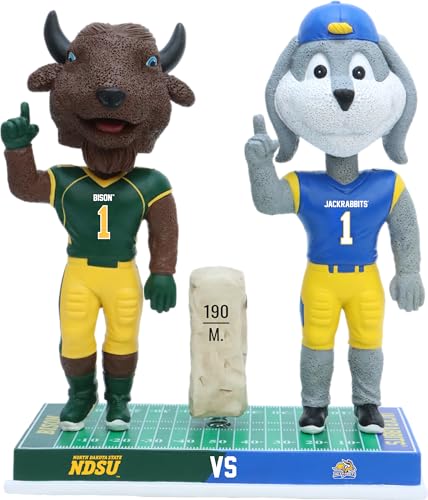 Thundar & Jack The Jackrabbit NDSU and SDSU Dakota Marker Rivalry Bobblehead