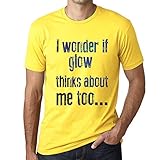 cityone uomo maglietta tee vintage t shirt i wonder if glow giallo