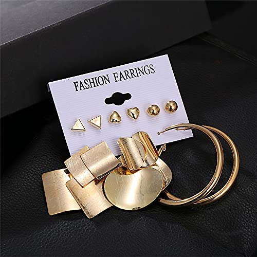 Image of Shining Diva Fashion Stylish Combo Design 6 Pairs Metal Earrings for Women and Girls (F12787er)