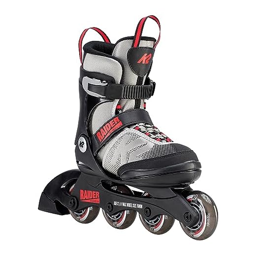 K2 Skates Jungen Inline Skates Raider, Grey - red, 30D0101.1.1.M