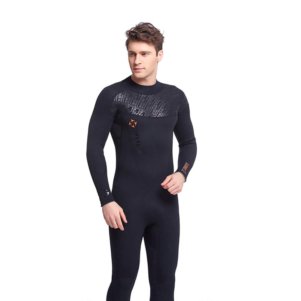 Muta elastica da 5 mm, in neopren, per snorkeling, a maniche lunghe, per uomo, donna, sport, vela, surf, A, XXXL