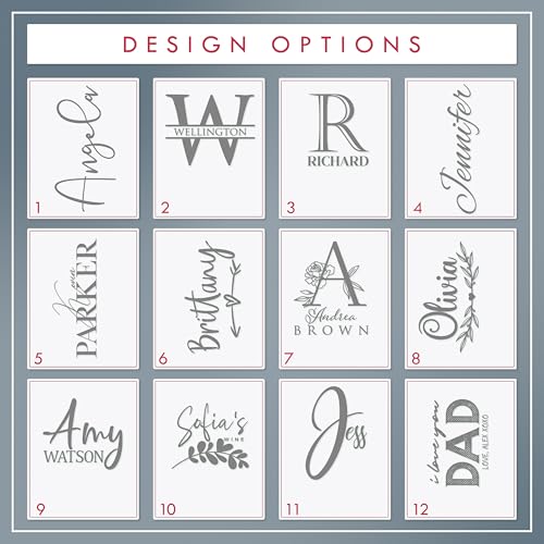 Personalized Tumbler with Engraved Name - 12 Designs, 30 Oz Coffee Tumbler with Slider Lid, Navy Blue, Double Wall Insulated - Custom Gifts for Men & Women