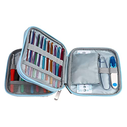 Qzlknit Crochet Hook Case, Portable Knitting Needle Case, Crochet Hook Organizer, Crochet Hook Holder For Crochet Accessories And Supplies （Bag Only） #TOP2