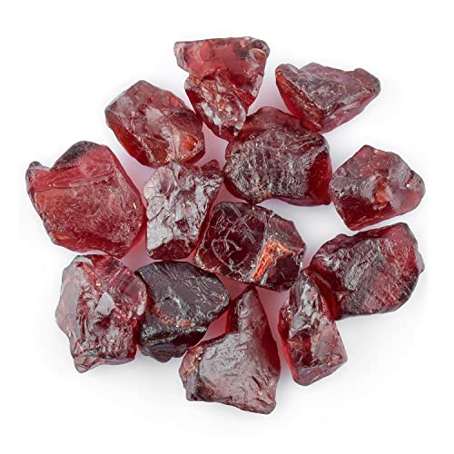 Odrilliongems 50Carats Natural Raw Garnet Crystal Gemstone Rough Stone, Diy Jewelry Making, Wire Wrapping, Chakra Healing Crystals, Loose Wholesale Lot, Jewelry Gemstones, January Birthstone, Pack #TOP6