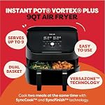 Instant Vortex 9 Quart VersaZone 8-in-1 Air Fryer avec double option de panier, des fabricants de Instant Pot avec EvenCrisp Technologie, antiadhésif et panier de lave-vaisselle-safe, App With Over 100 Recettes, TBD