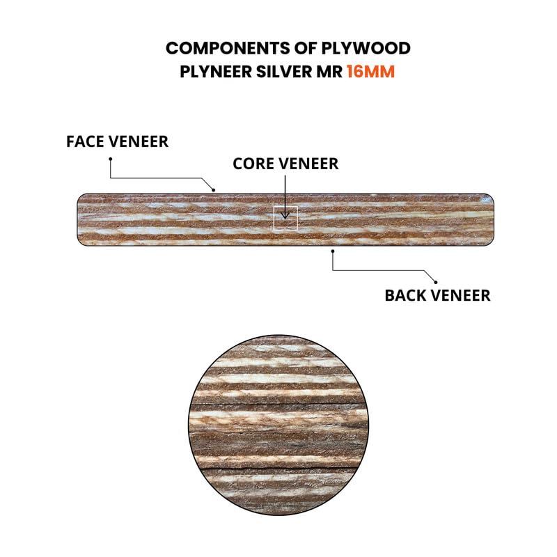 Image of Plyneer BB Silver Mr-Moisture Resistance High Durability | Plywood for Design, Craft| Home| Industrial Use (16mm)-8ft x 4ft