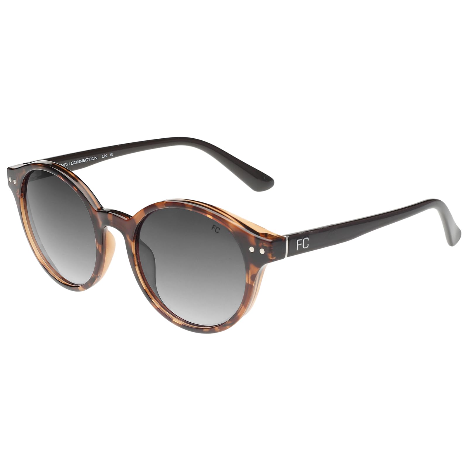 |Brown Full Frame Round Sunglasses|100% UV Protected (Uv 400) Grey Gradient Faded Lens|Women's|Small|FC 7626 C2 51 S-image-11