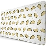 マウスパッド ゲーミング オフィス タコスフードパターン 耐摩耗性 高耐久性 疲労軽減 防水 耐久性が良い 滑り止めゴム底 など適用 マウスの精密度を上がる（（75×40cm ） 16x29.5inch （75x40x0.3cm