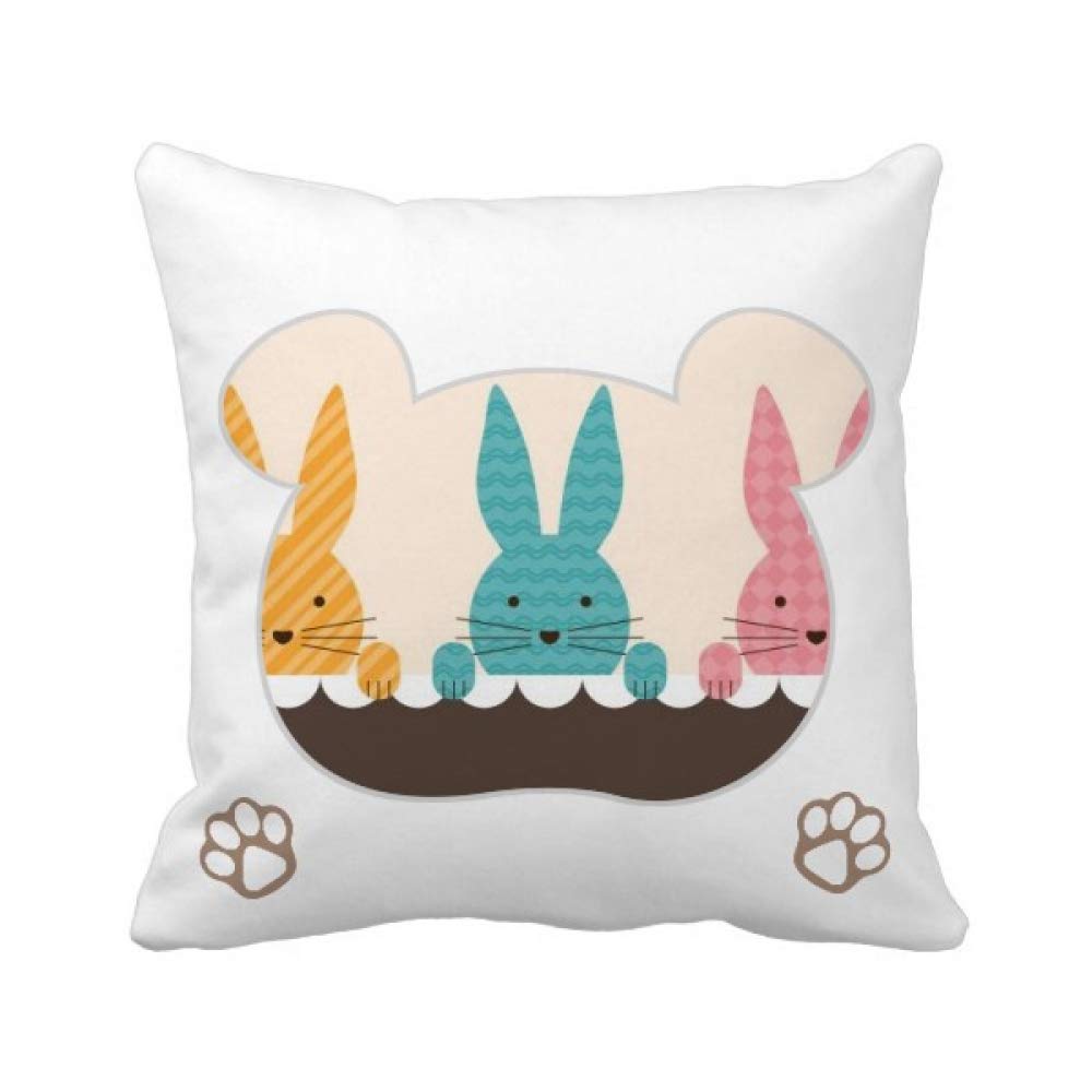 Housse de coussin lapin de Pâques idée cadeau de décoration de fête