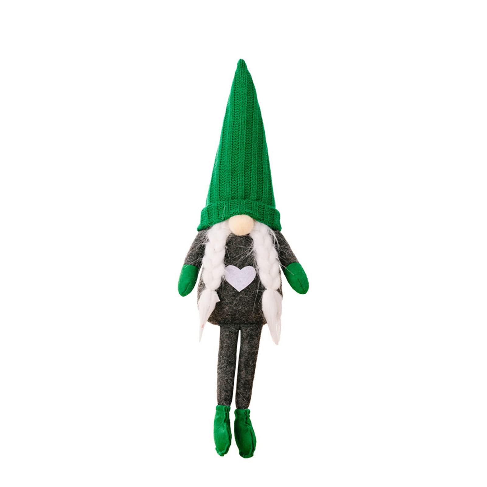 Xinsheinelry Christmas Green Knitted Hat Decorative Doll Ornament Decor Supplies for Restaurant Decoration Faceless