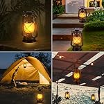 Solar Lantern Outdoor Hanging Solar Lights Dancing Flame Led Waterproof Camping Lamps, Landscape Decor for Table Patio Garden Yard Pathway Porch 2 Pack - Image 4
