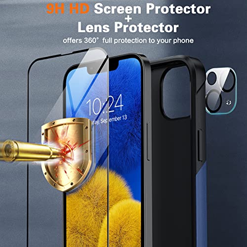 Oneagle For Iphone 14 Plus Case, [4 In 1] Iphone 14 Plus Phone Case With [9H Hd Screen Protector+Camera Lens Protector][10Ft Military Dropproof] Shockproof Heavy Duty Daily Use Case For Iphone 14 Plus #TOP1