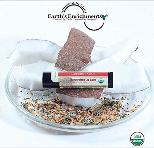 Miniatura 2 de Bálsamo labial (USDA Organic) Aceite de coco hidratante Chai de coco y manteca de karité..