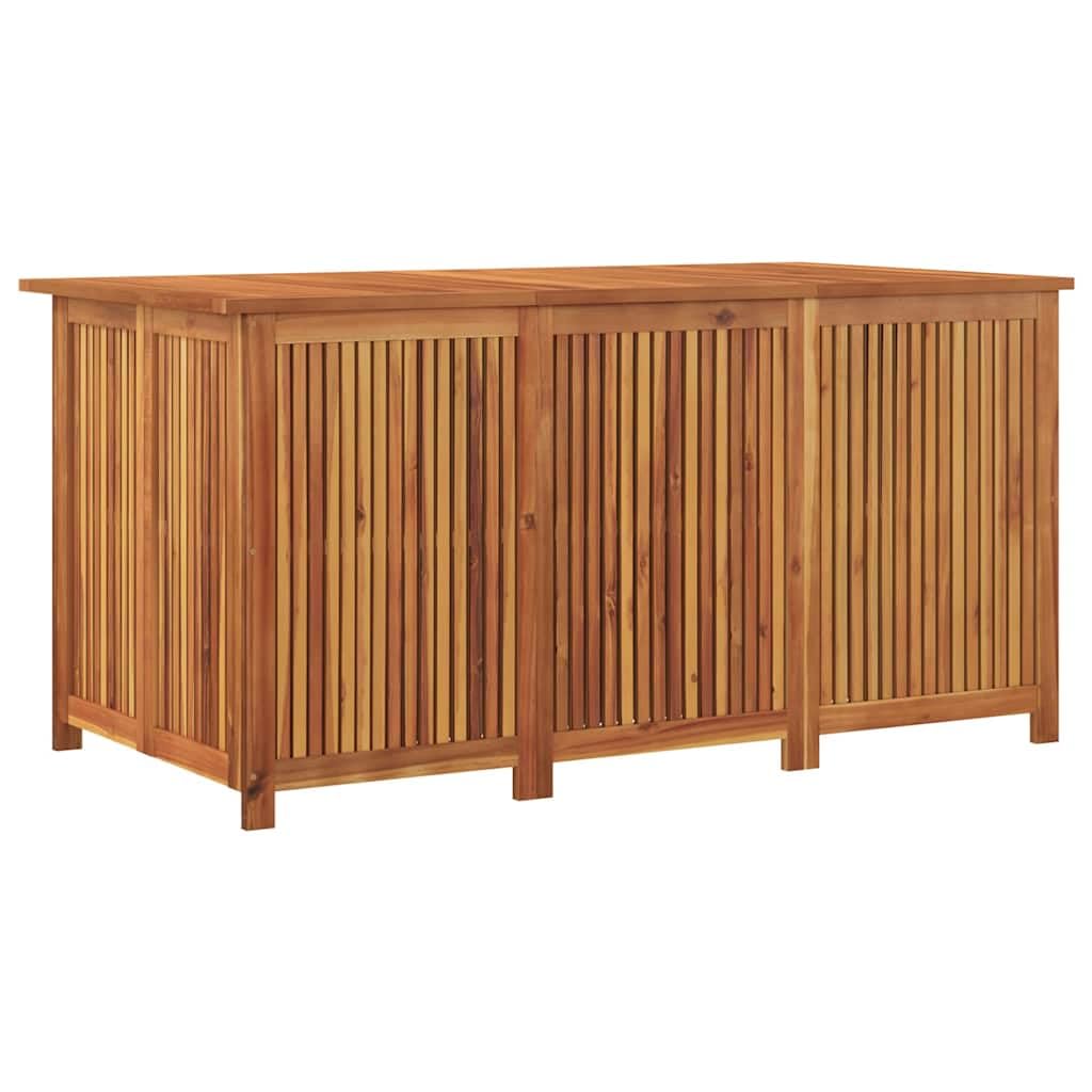 vidaXL Gartenbox, Aufbewahrungsbox mit viel Stauraum, Auflagenbox mit wasserfestem Beutel, Kissenbox Deckenbox Gartenaufbewahrungsbox, Massivholz Akazie