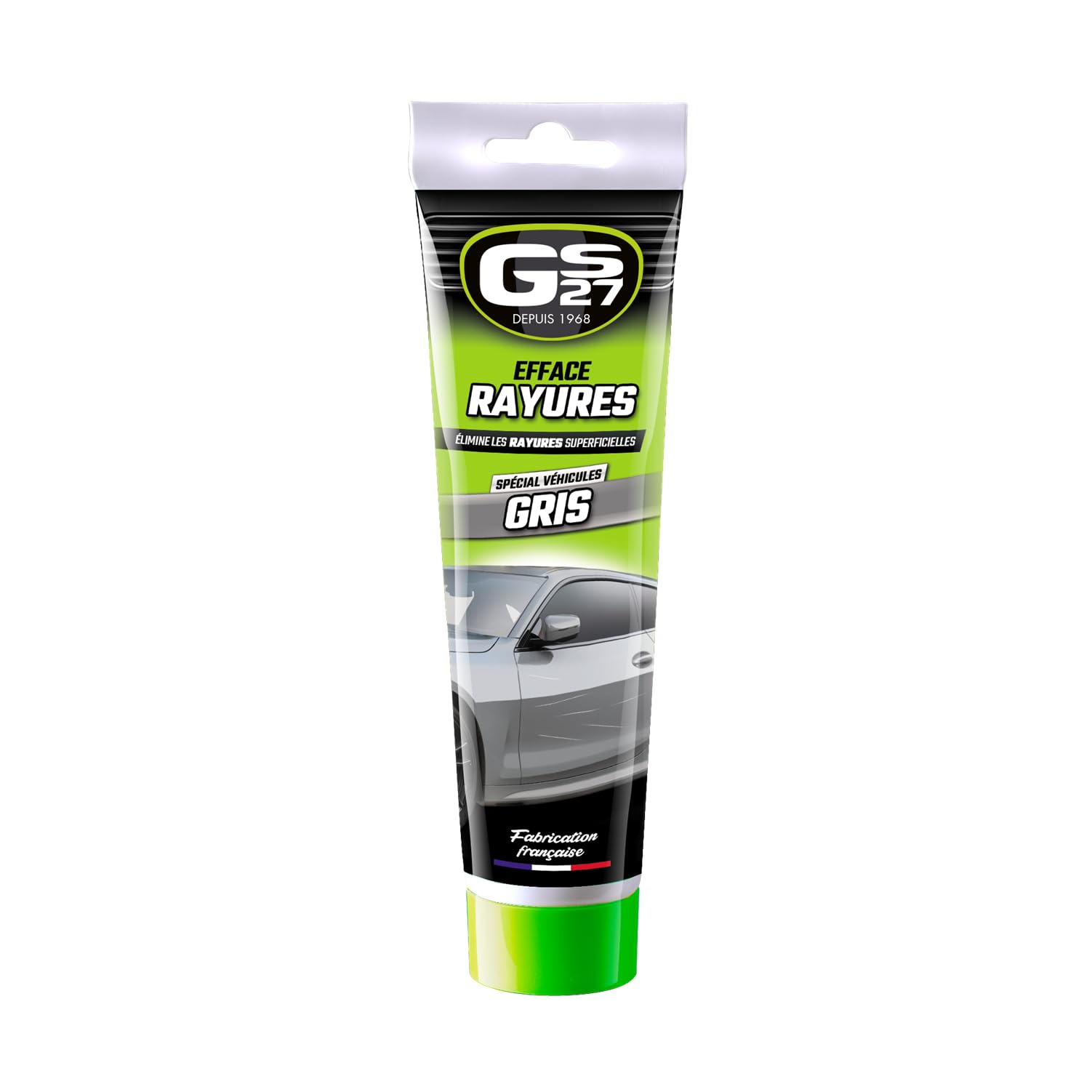 GS27 - Efface Rayures Gris - Élimine les Rayures Superficielles - Spécial Peinture Grise (Sauf Mate) - Application Facile - Fabriqué en France - 150g
