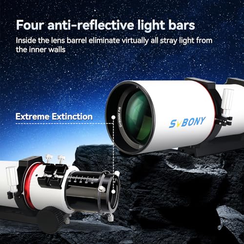 Image of SVBONY SV550 Telescope, 80ED F6 Triplet Apochromatic Refractor OTA, 2.5 inch Micro-Reduction Rap Focuser, 87mm Back Focus Distance, Telescope for Adults High Powered, for Deep Sky Astrophotography&Visual