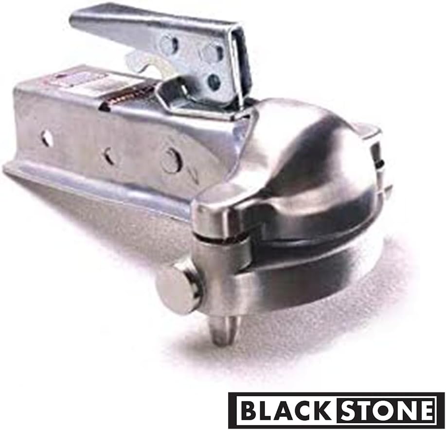 Blackstone Alarm Stainless Steel Heavy Duty Trailer Coupler Hitch Lock 130 db Alarm