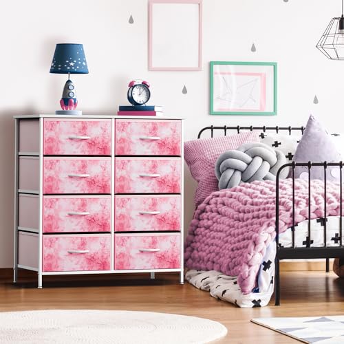 Sorbus Kids Dresser, Cube Storage for Bedroom (8 Drawer, Tie Dye Pink) - image 2