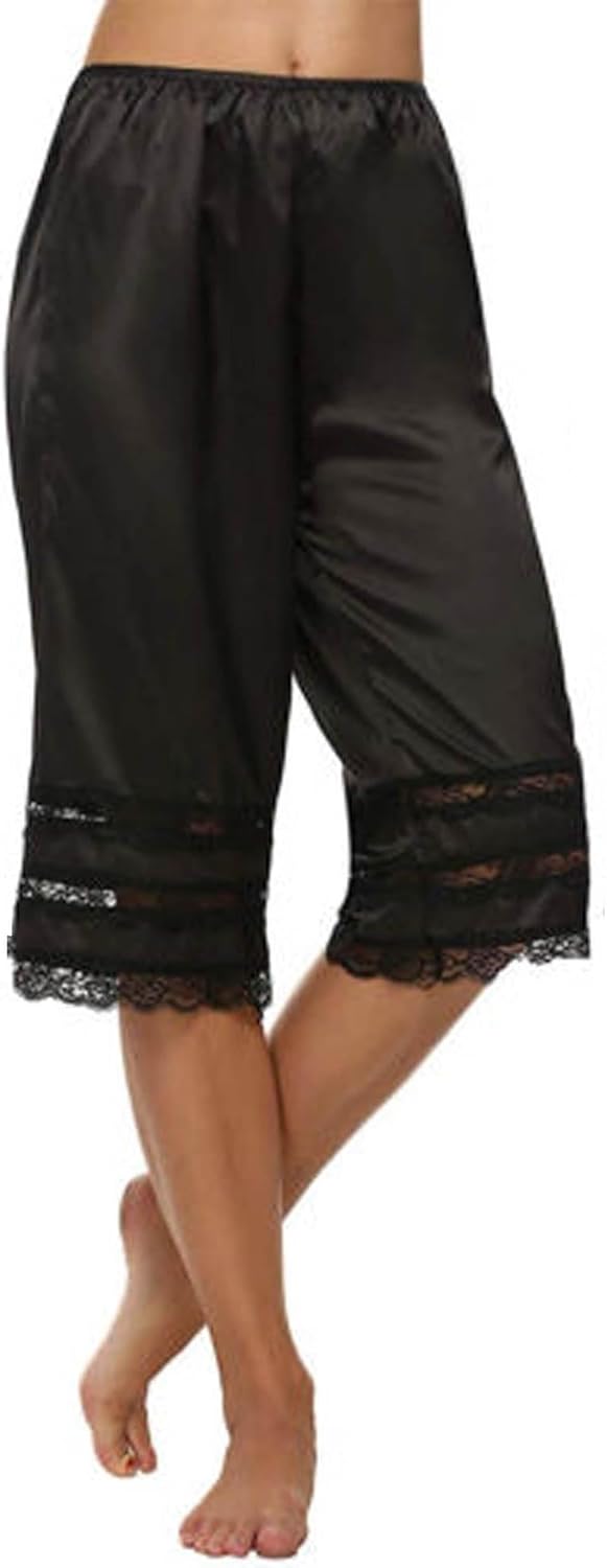 Women's Pettipant Half Slip Culotte Slip Bloomers Wide Leg Pajama Pants for Split Skirt Lace Pettipants Snip​ - Image 2