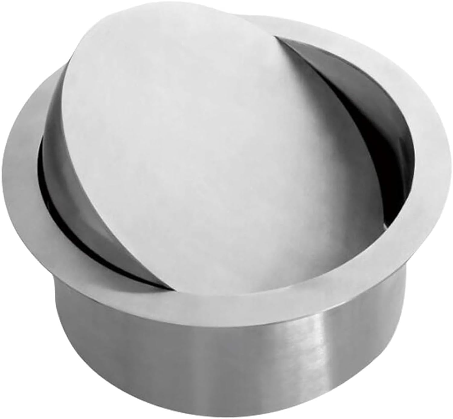 GLJTUO Stainless Steel Trash Chute Lid with Swing Flap Cover - Round Flush Waste Grommet for 190mm Hole,240mm