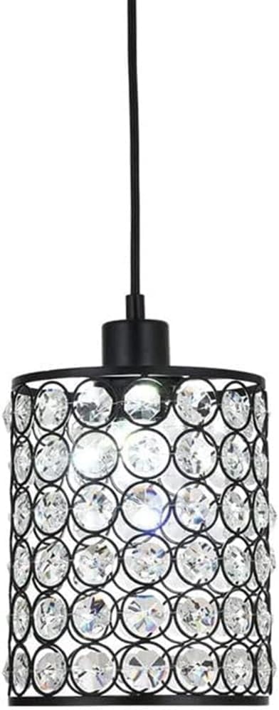 Suspension en verre cristal vintage lustre de plafond rétro avec base en métal élégante