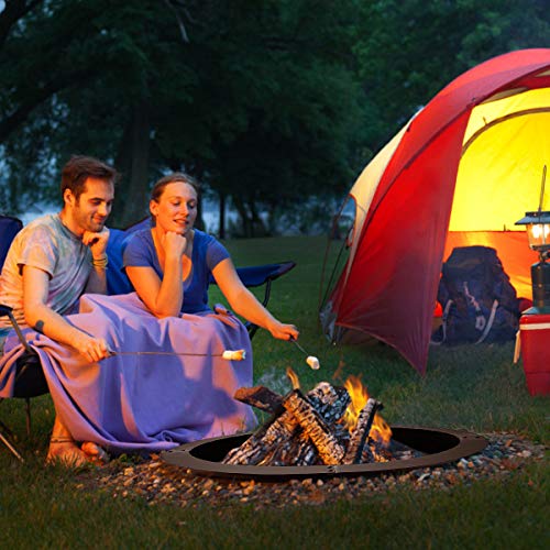 Giantex Fire Ring Heavy Duty Thick Solid Steel Fire Pit Liner 36-Inch Outer/30-Inch Inner Diameter, Diy Fire Pit Rim Above Or In-Ground For Outdoor, Patio, Backyard #TOP1