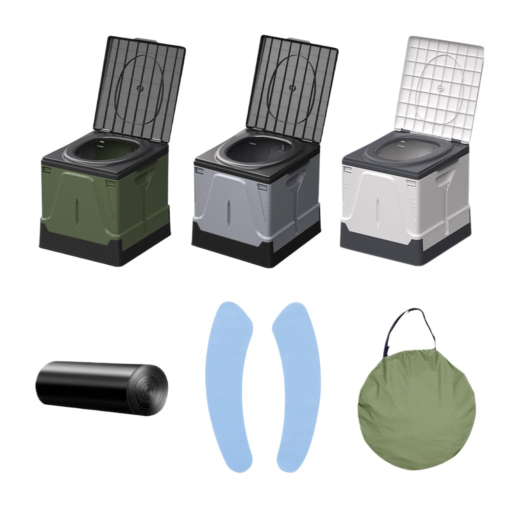 Inodoro portátil para camping, inodoro,Bolsa de almacenamiento