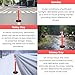 OranclUS Reflective Rubber Base Traffic Delineator Post - Heavy-Duty Safety Bollards for Parking Lot Markers, Road Construction, Driveway Warning - with Reflective Strips (3 Pack - 45 Inch)