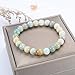 Cherry Tree Collection Natural Semi Precious Gemstone Beaded Stretch Bracelet 8mm Round Beads 7