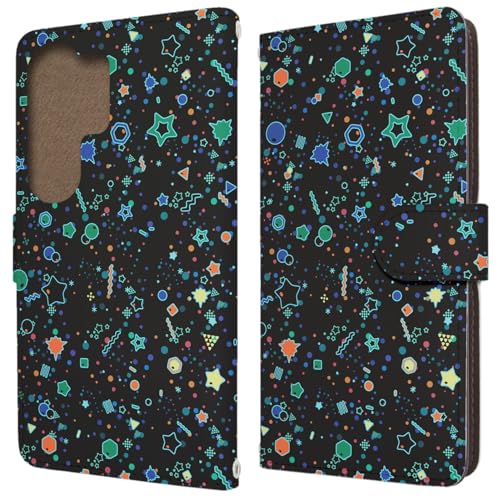 Galaxy S26 Ultra SC-53G / SCG37 �P�[�X �蒠�^ �X�}�z�P�[�X ���U�[�� �J�o�[ �J���������� 80's Pop Star �� �h�b�g �� [�f�U�C��F/�u���b�N×�O���[��] ���F �M�����N�V�[S26 �E���g�� �g�����h�Q�[�g