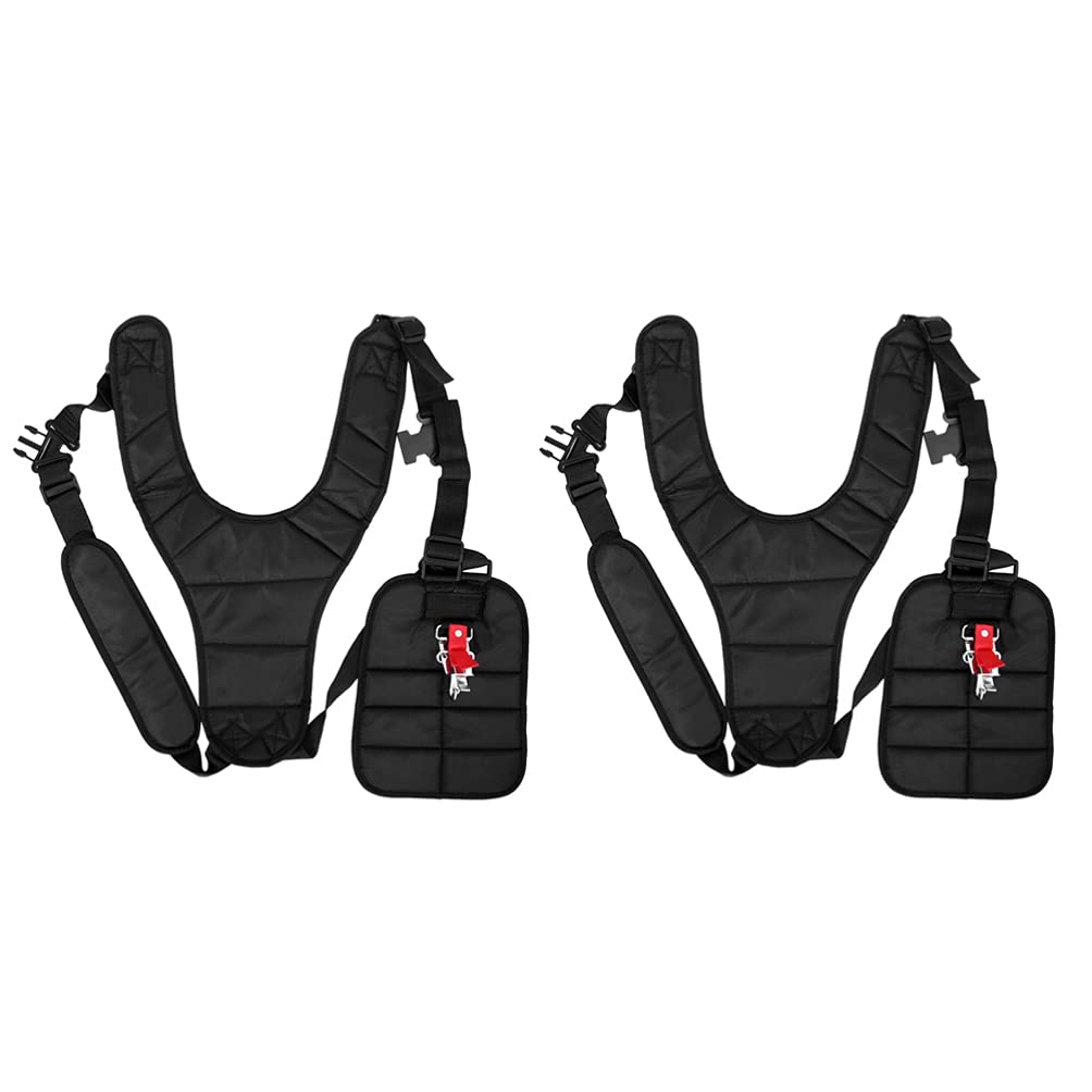 Cabilock 2piezas Arnés De Hombro Acolchado para Desbrozadora Cinturón De Inoxidable y Accesorio De Jardinería Duradero y Cómodo para Cortacésped para Uso Prolongado