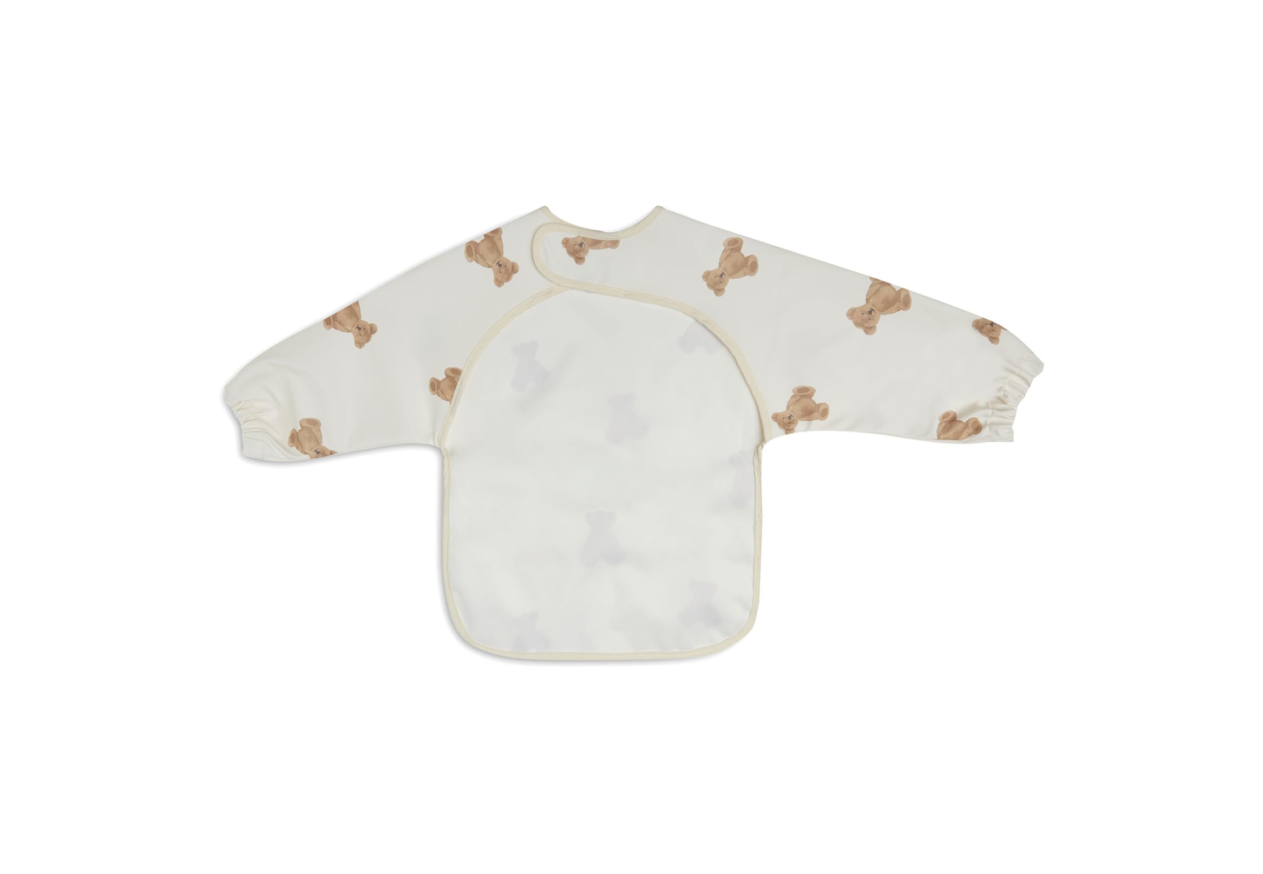 Jollein Bavoir imperméable avec manches Motif ours en peluche Blanc