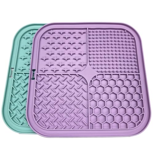 2 PCS Licking Mat for Dogs, Slow Feeder Pad with Suction Cups, for Training Pets
