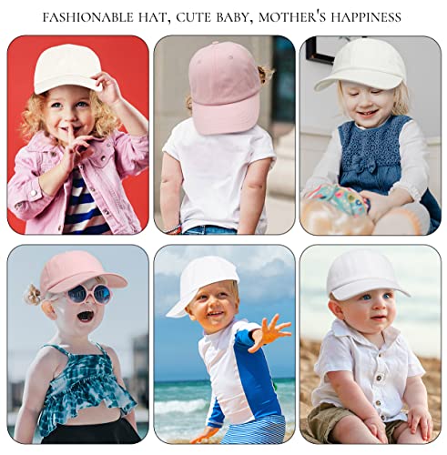 Sun Hat For Baby Boy And Baby Girl,Boys Girls Caps, Baby Baseball Caps Cotton Infant Toddler Kids Hat (8-24 Months, 2Pcs Whie & Light- Pink) #TOP5