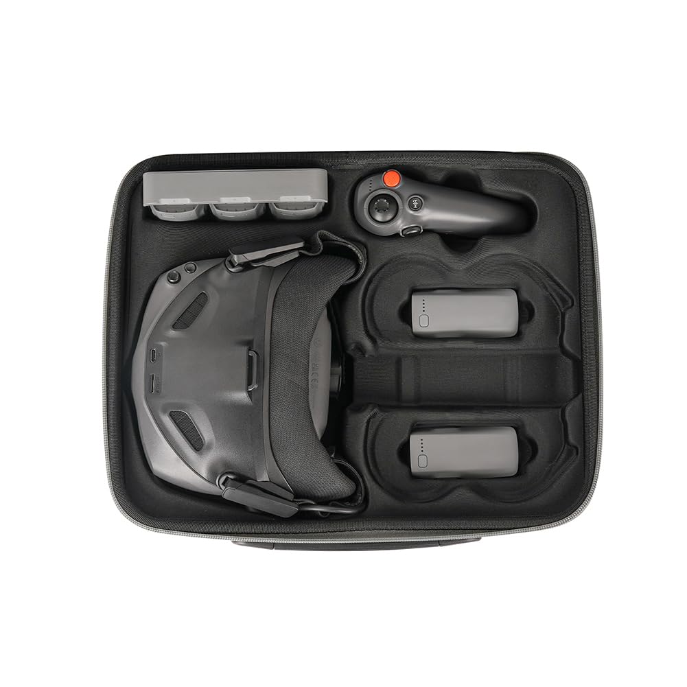 Tragetasche für DJI Neo 2 Motion Fly More Combo, tragbare Reise-Aufbewahrungs-Schultertasche für Goggles N3, RC Motion 3, Ladestation und anderes Drohnenzubehör