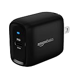 Amazon Basics 30W One-Port Foldable GaN USB-C Wall Charger with Power Delivery PD for Tablets & Phones (iPhone 16/15/14/13/12/11/X, iPad, Samsung, and More), Compact Travel Charger, Non-PPS, Black Black 30W (1 USB-C)