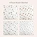 IBESTOPIA 70% Rayon Made from Bamboo 30% Cotton Muslin Swaddle Blanket, 47 x 47 Inches, Farm Theme Baby Receiving Blanket, Soft and Breathable, Unisex, 4 Pack