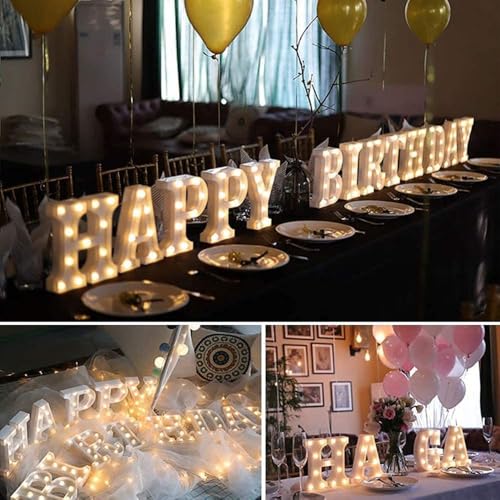 Image of Marquee F Alphabet Shaped LED Light Lamp | Decorative Wall Hanging for Birthday, Party, Wedding, Festive & Home Decor | Battery Operated Night Light (F)