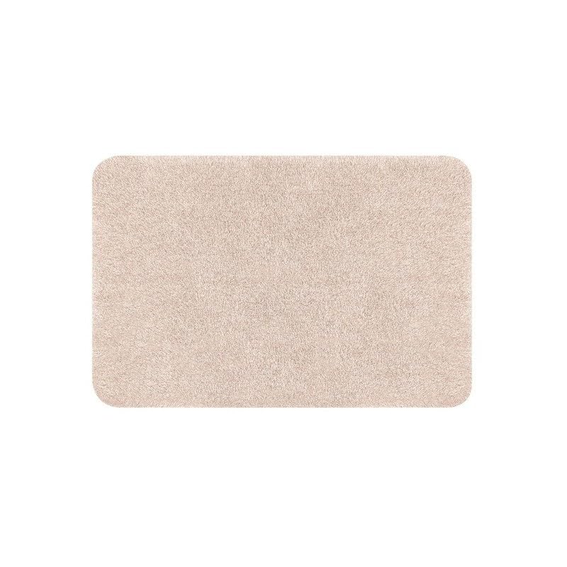 Spirella - Alfombra de Baño - Accesorio de Baño Acrílico Suave y Cómodo - Ideal para Baño - Antideslizante y Absorbente - Diseño Elegante - 80x150cm - Beige