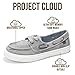 Project Cloud Sneakers for Women - Memory Foam Spring Shoes for Women Footwear - Slip-On Boat Shoes - Non Slip Fashion Sneakers - Lightweight Loafers (Seasalt, Gray, 7.5)